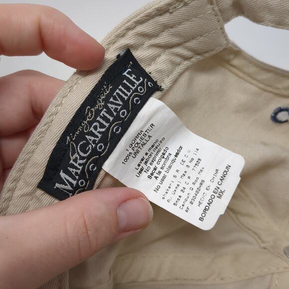 Margaritaville Cancun Slideback Hat Beige One Size Embroidered Outdoor - Picture 9 of 9